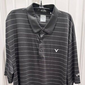 Callaway Black and white stripe Golf shirt